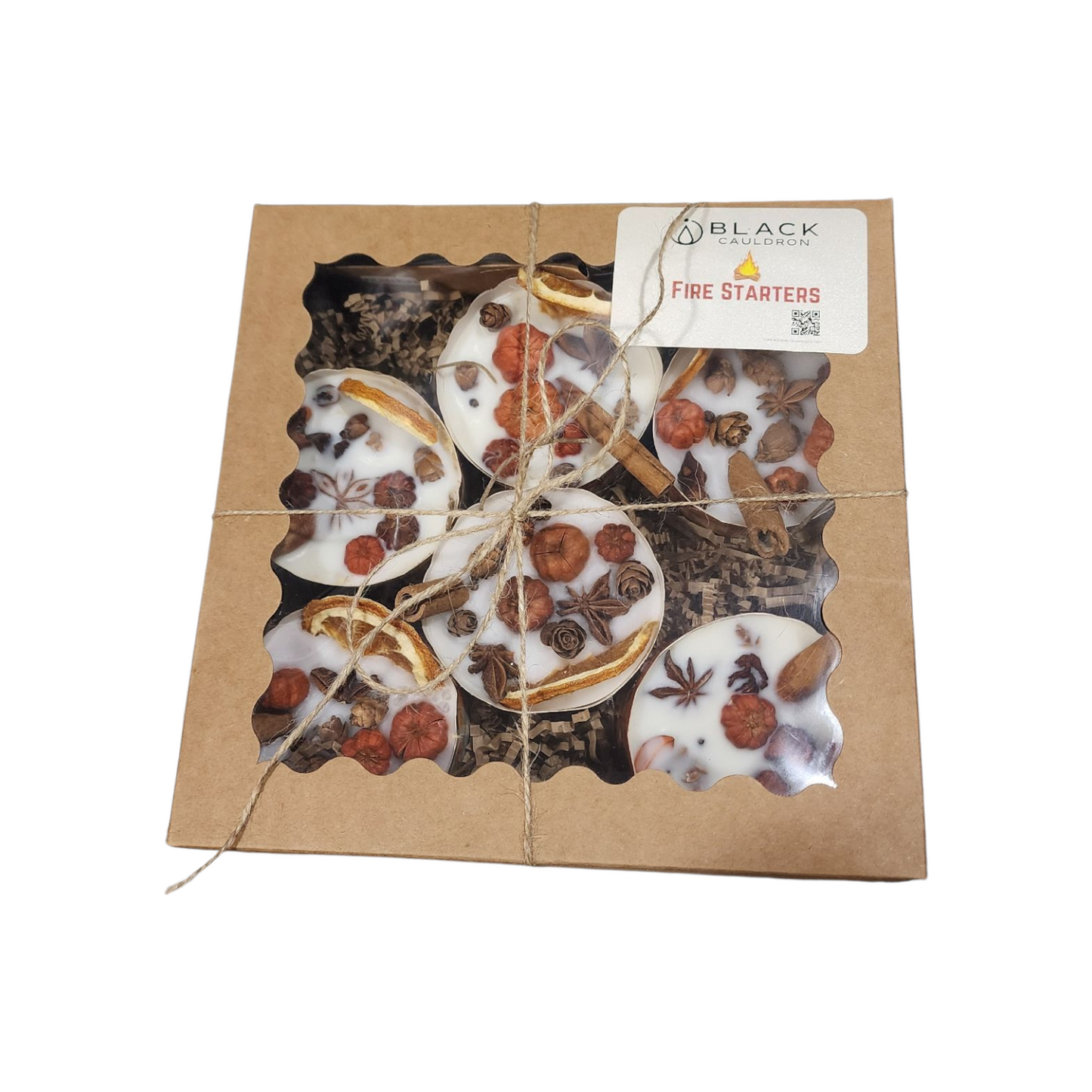 SET OF 6 LARGE FALL FIRESTARTERS, Camping, Bonfire, campfire, glamping, woodstove, fireplace Fire Starters