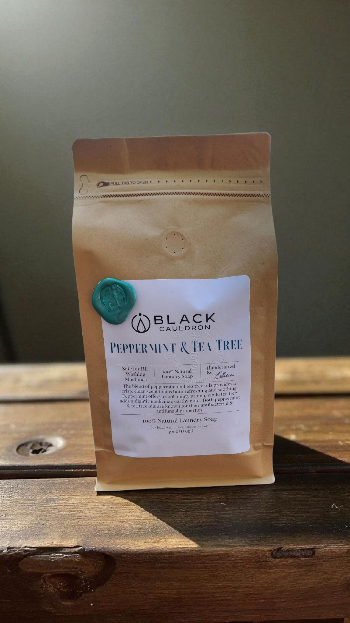 Peppermint & Tea Tree Natural Laundry Soap Powder 40oz