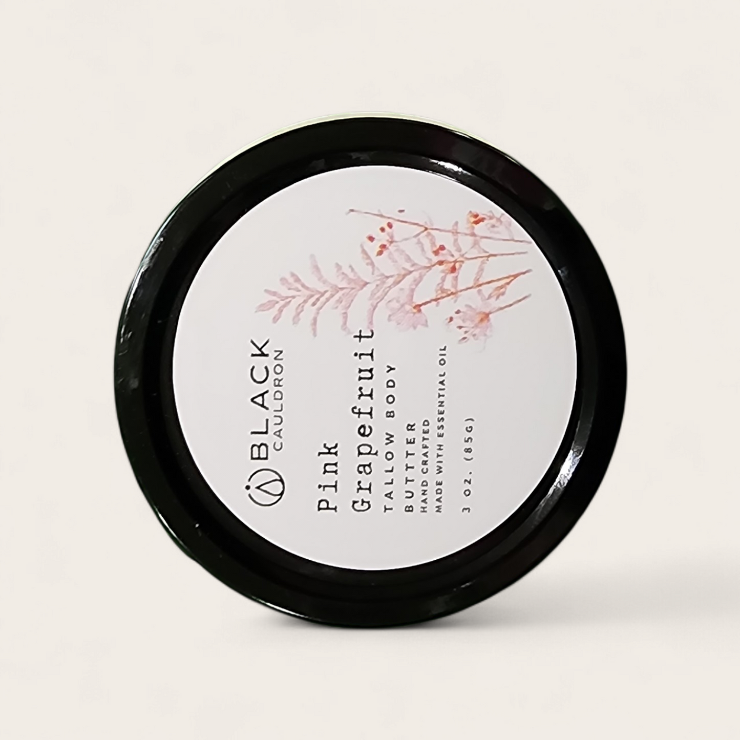 Pink Grapefruit  Whipped Tallow Cream – Whipped Botanical Moisturizer for Deep Nourishment for Sensitive Skin | Grass Fed Tallow | Non-Comedogenic
