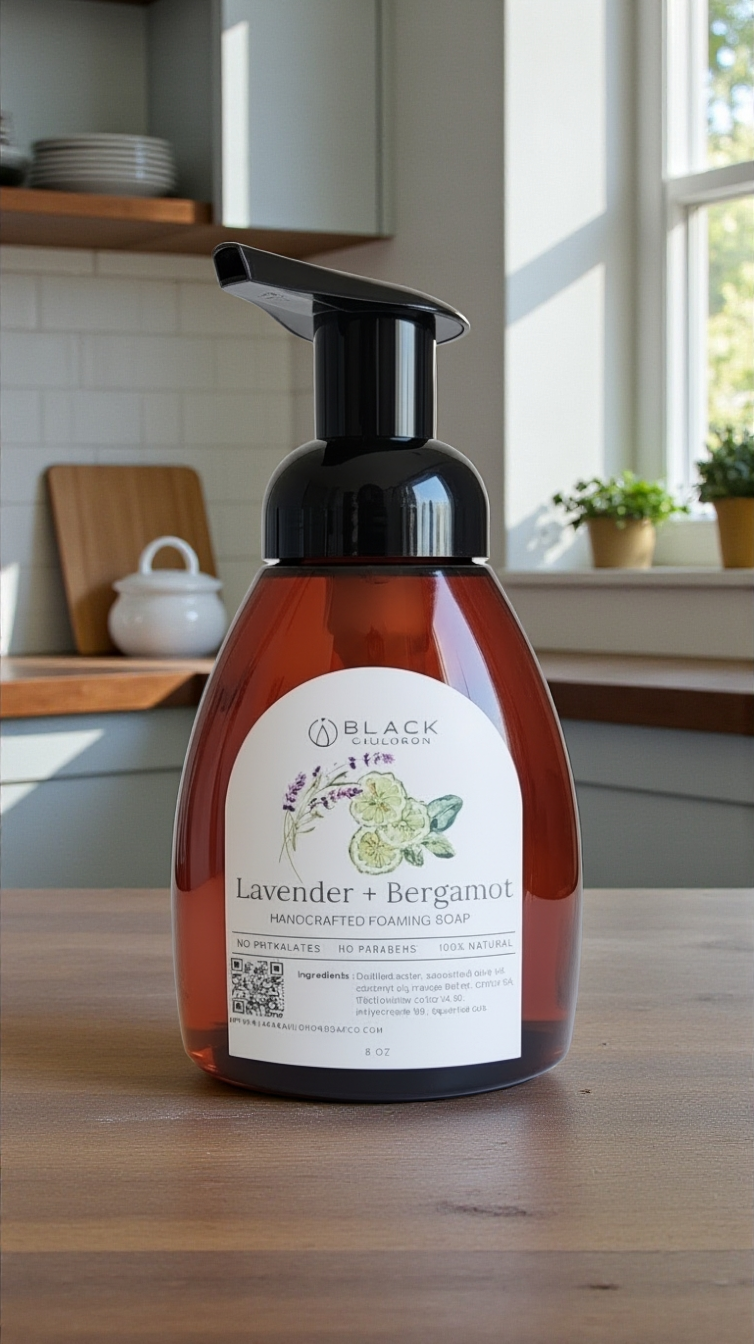 Foaming Soap:  Lavender Bergamot Moisturizing & Natural Handcrafted Soap with Essential Oils