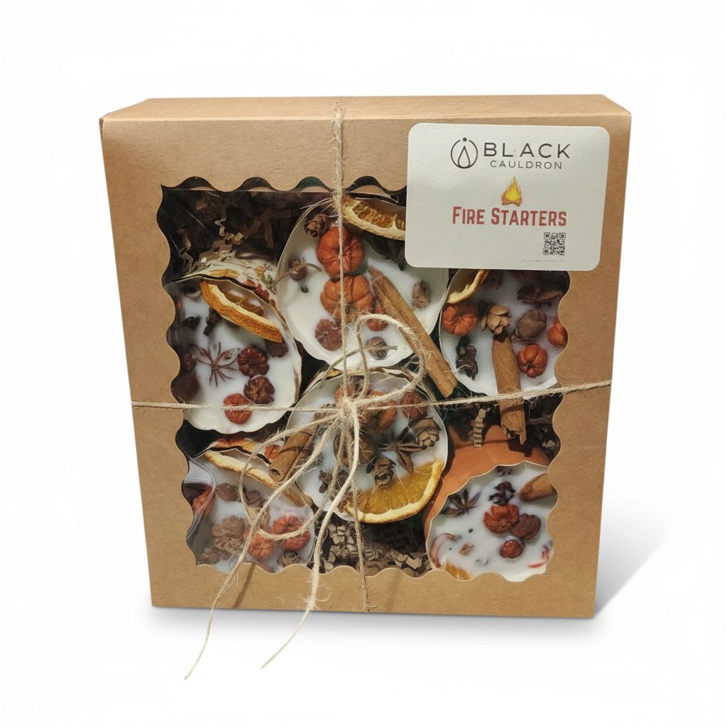 SET OF 6 LARGE  FALL FIRESTARTERS, Camping, Bonfire, campfire, glamping, woodstove, fireplace Fire Starters