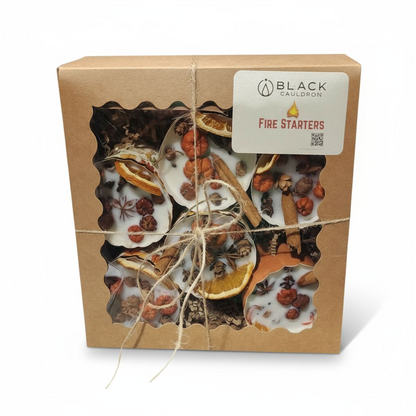 SET OF 6 LARGE  FALL FIRESTARTERS, Camping, Bonfire, campfire, glamping, woodstove, fireplace Fire Starters