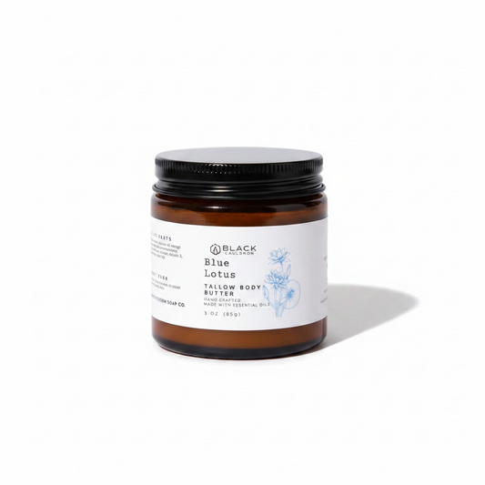 Blue Lotus  Whipped Tallow Cream – Whipped Botanical Moisturizer for Deep Nourishment for Sensitive Skin | Grass Fed Tallow | Non-Comedogenic