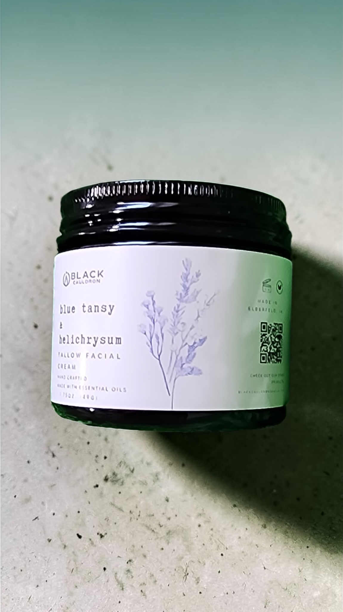 Blue Tansy Tallow Face Cream – Whipped Botanical Moisturizer for Deep Nourishment for Sensitive Skin | Grass Fed Tallow | Non-Comedogenic