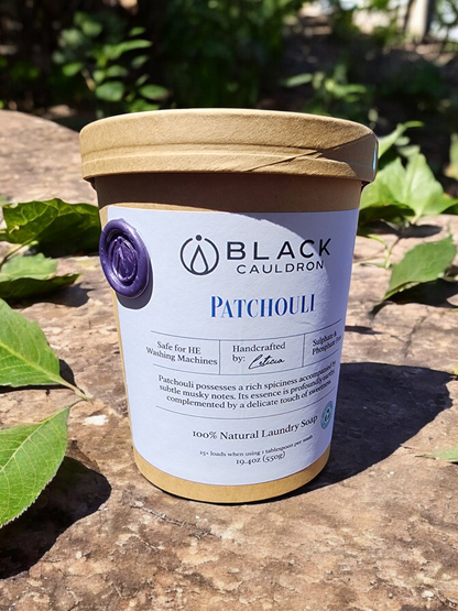 Patchouli Laundry Soap Powder 19.4oz - fully compostable packaging!!