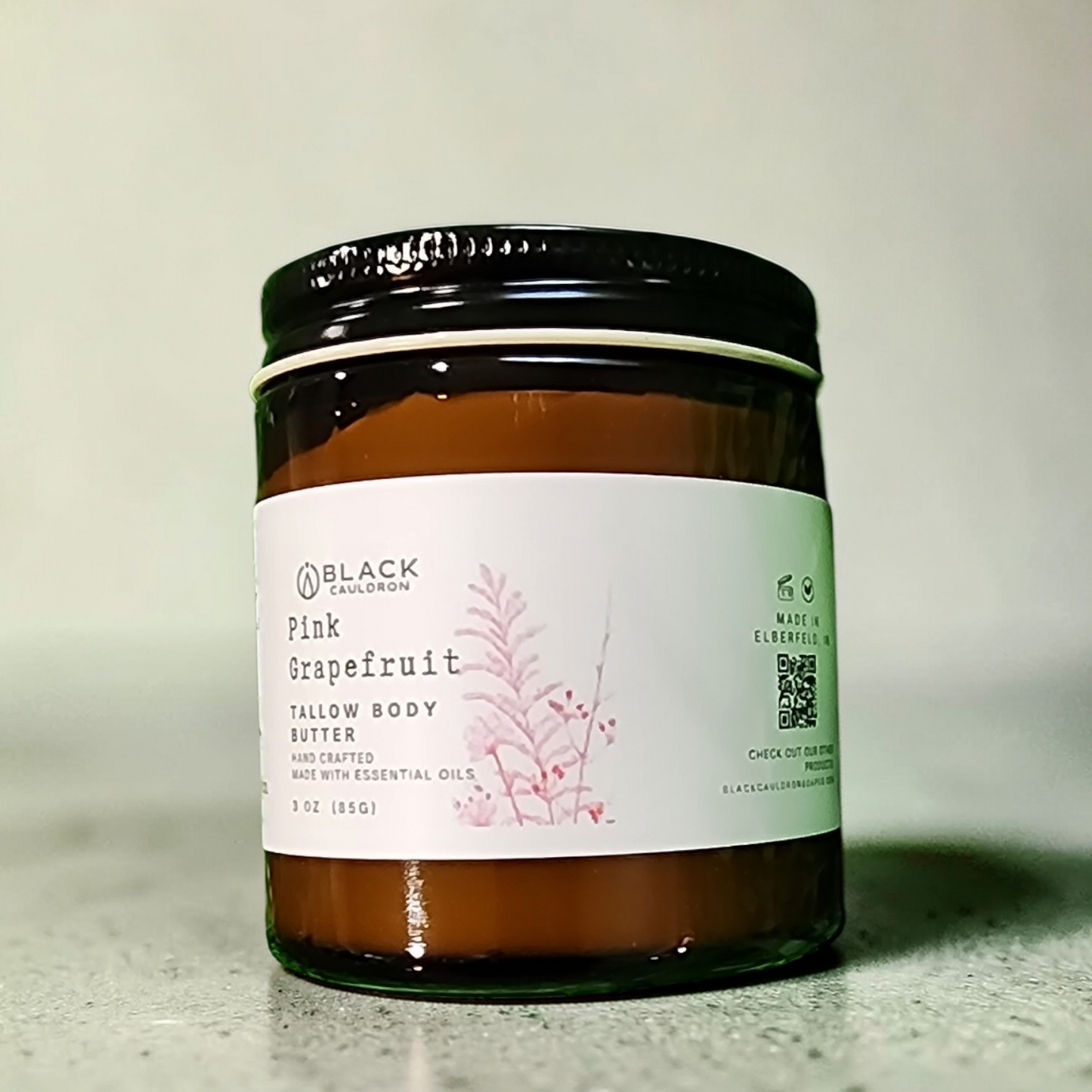 Pink Grapefruit  Whipped Tallow Cream – Whipped Botanical Moisturizer for Deep Nourishment for Sensitive Skin | Grass Fed Tallow | Non-Comedogenic