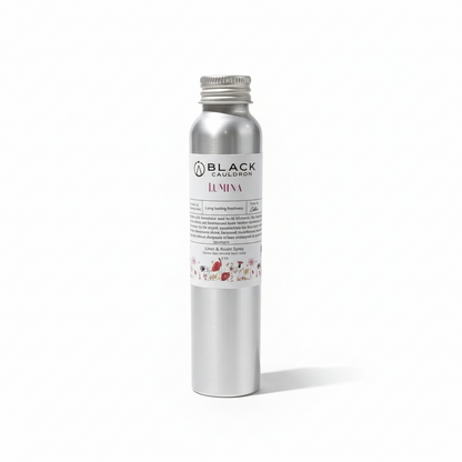 Silver cylindrical container with 'Black Cauldron' branding on a white background